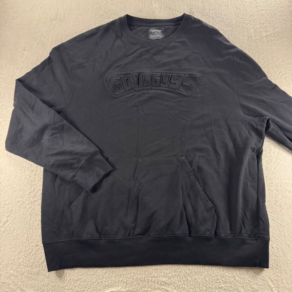 Good Guys Chucky Sweatshirt Mens 2XL Black Excellent Embossed Logo Crewneck
